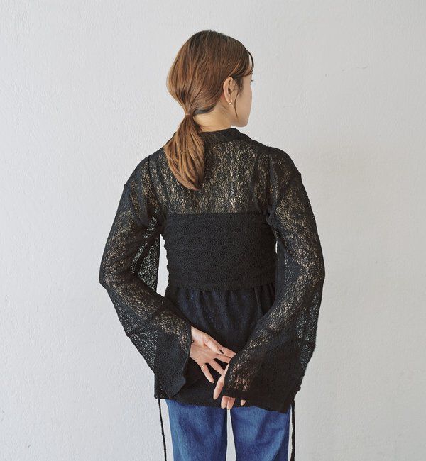  「絡みレースシャツ&times;ビスチェSET」|Tシャツ・カットソー|