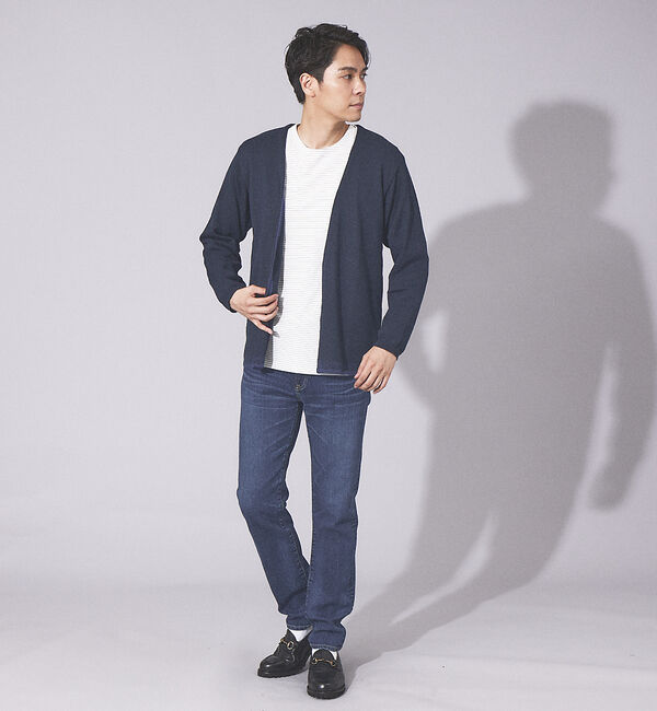 ABAHOUSE「【バスケット柄】 ワンボタン カーディガン」|カーディガン|