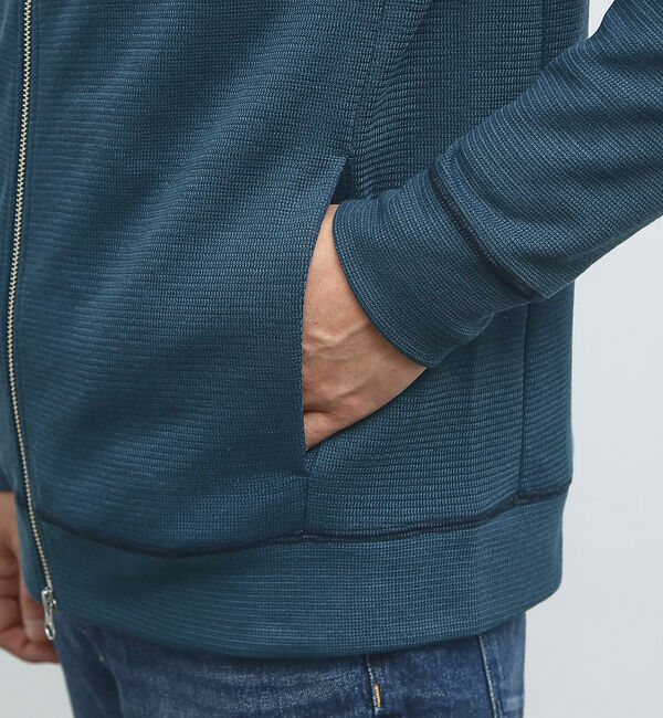 ABAHOUSE「【袖配色ステッチ】ジップアップ パーカー」|パーカー|