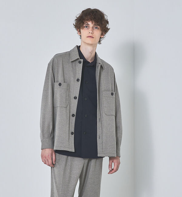 ABAHOUSE「【セットアップ対応】T/R フランス綾 CPO ブルゾン/シャツ」|シャツ・ブラウス|グレージュ