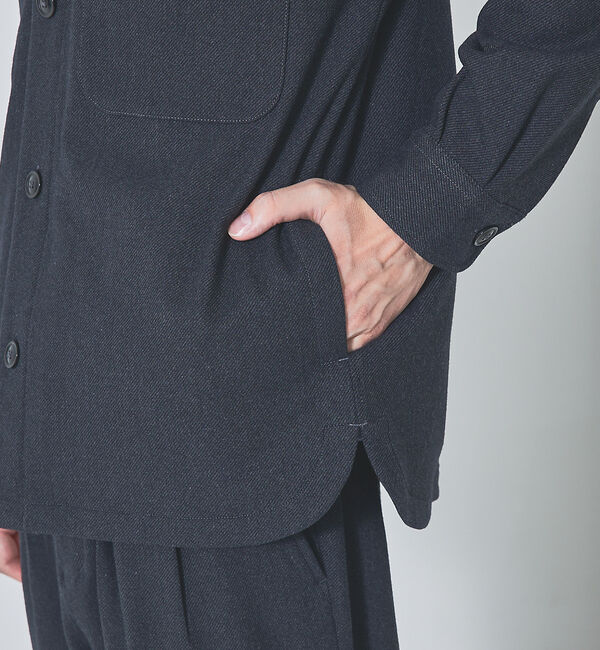 ABAHOUSE「【セットアップ対応】T/R フランス綾 CPO ブルゾン/シャツ」|シャツ・ブラウス|