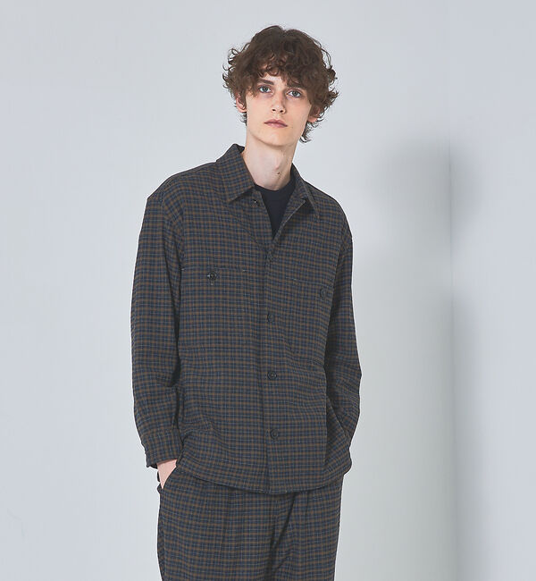 ABAHOUSE「【セットアップ対応】T/R フランス綾 CPO ブルゾン/シャツ」|シャツ・ブラウス|チェック