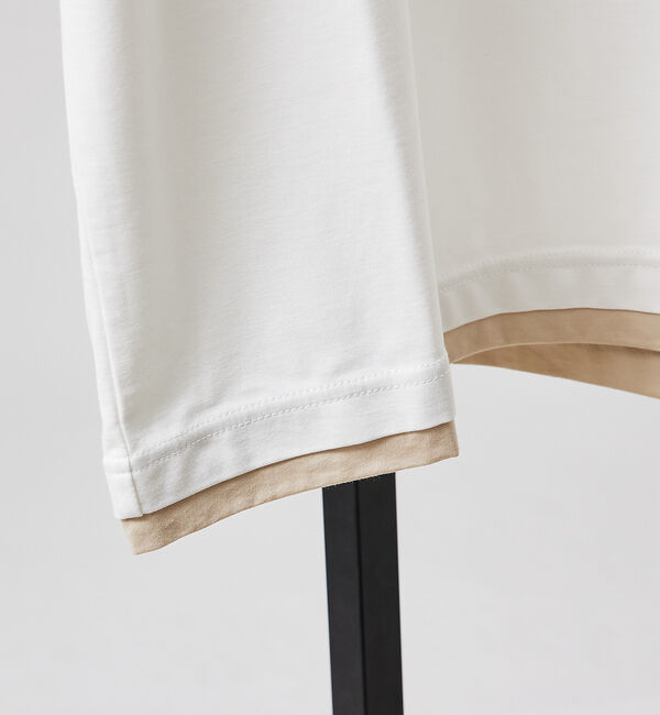 ABAHOUSE「【キーネック】クリアポンチ フェイクレイヤード Tシャツ」|Tシャツ・カットソー|