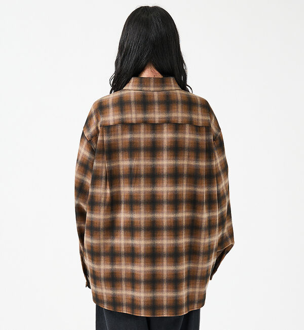 ABAHOUSE「【Revo.レボ】 オンブレーチェックシャツ/ルーズフィット /セットアップ/ユ」|シャツ・ブラウス|