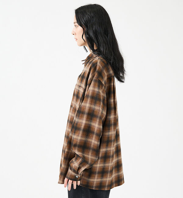 ABAHOUSE「【Revo.レボ】 オンブレーチェックシャツ/ルーズフィット /セットアップ/ユ」|シャツ・ブラウス|