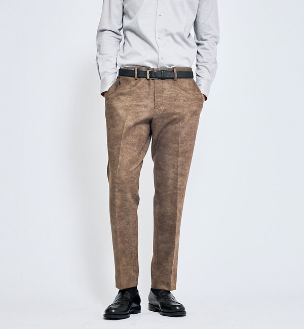 ABAHOUSE「【セットアップ対応】Down Fabric フェードスエード イージースラックス」|スラックス|