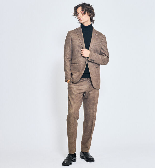 ABAHOUSE「【セットアップ対応】Down Fabric フェードスエード イージースラックス」|スラックス|