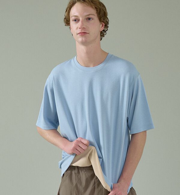 ABAHOUSE「【リバーシブルカラー】ライトポンチ 半袖Tシャツ / リラックスフィット【予約】」|Tシャツ・カットソー|