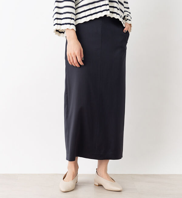 Rouge vif「ウールサテンスカート」|スカート|ダークネイビー