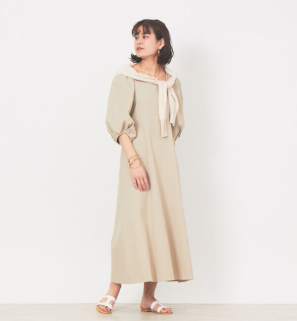 Rouge vif「ボリュームスリーブシェルタリングワンピース」|ワンピース|