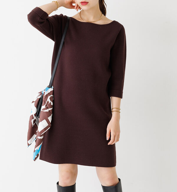 Rouge vif「ニットミニワンピース」|ワンピース|ブラウン