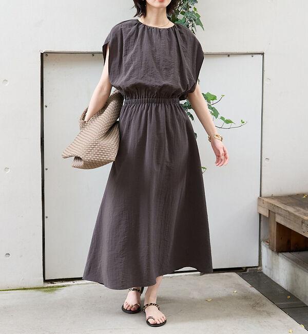 Rouge vif「ノースリーブワンピース」|ワンピース|チャコールグレー