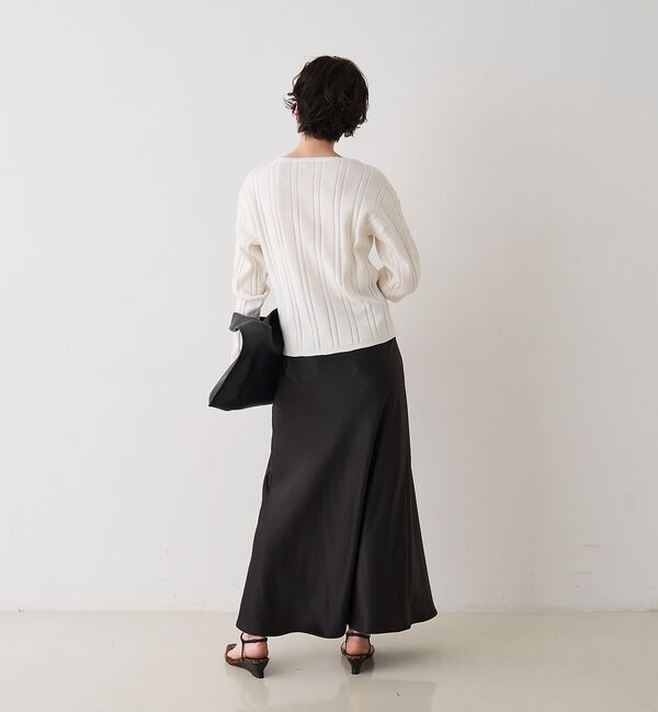 Rouge vif「ストライプ組織2WAYニット /カーディガン」|ニット・セーター|