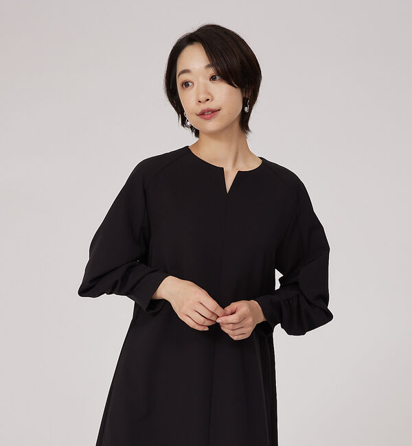 qualite「ギャザースリーブワンピース」|ワンピース|