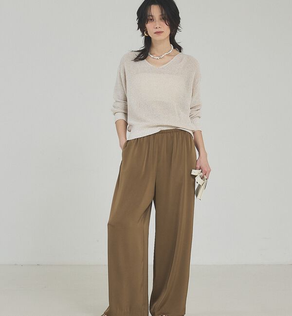 qualite「【接触冷感＆吸水速乾】クールサテンパンツ/セットアップ対応」|その他|