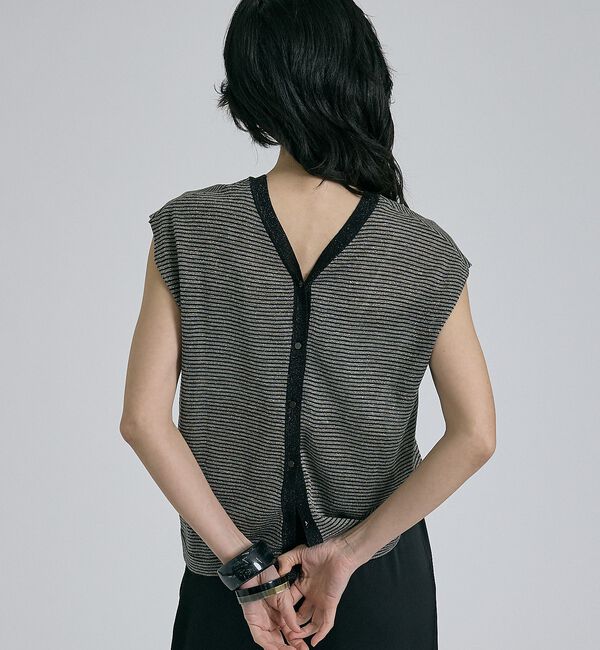qualite「【前後着用可能！】ラメ2WAYニット【予約】」|ベスト・ジレ|