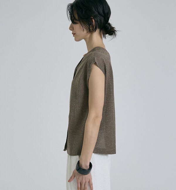 qualite「【前後着用可能！】ラメ2WAYニット【予約】」|ベスト・ジレ|