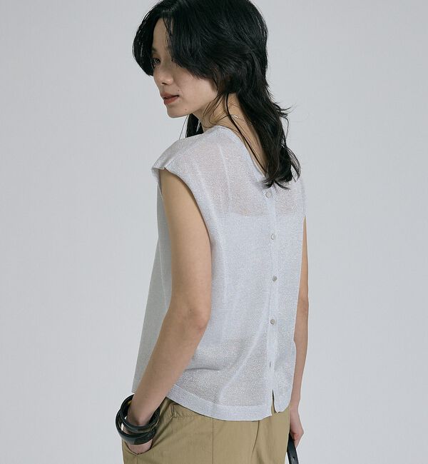 qualite「【前後着用可能！】ラメ2WAYニット【予約】」|ベスト・ジレ|