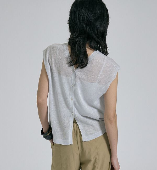 qualite「【前後着用可能！】ラメ2WAYニット【予約】」|ベスト・ジレ|