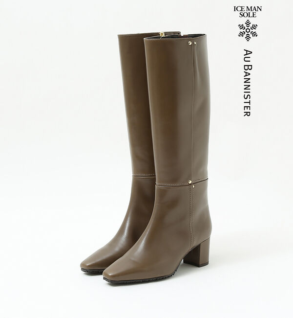 AU BANNISTER「【スノーソール】ロングブーツ」|ショートブーツ|カーキ