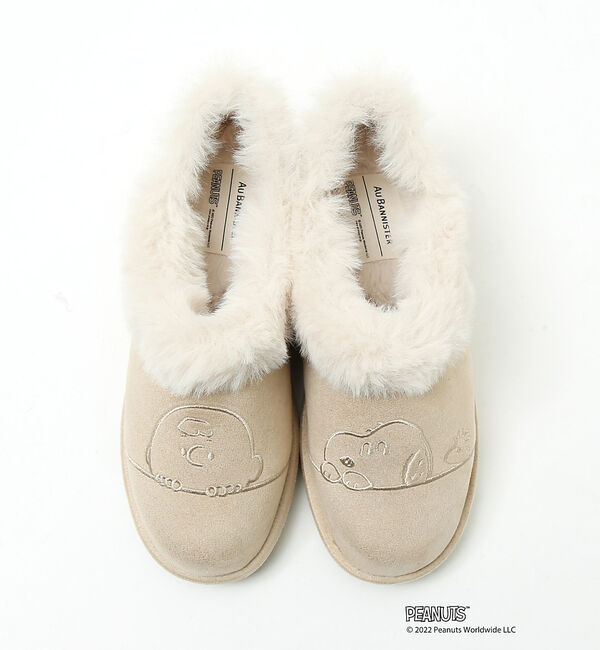 AU BANNISTER「【PEANUTS&times;Au BANNISTER】スヌーピーコラボ エコムートンブーツ」|ショートブーツ|