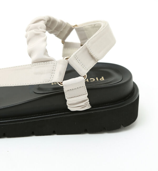 AU BANNISTER「ギャザーベルト フットベッドサンダル」|サンダル|