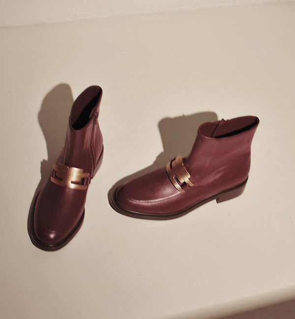 AU BANNISTER「【スノーソール】メタルプレートショートブーツ」|ショートブーツ|