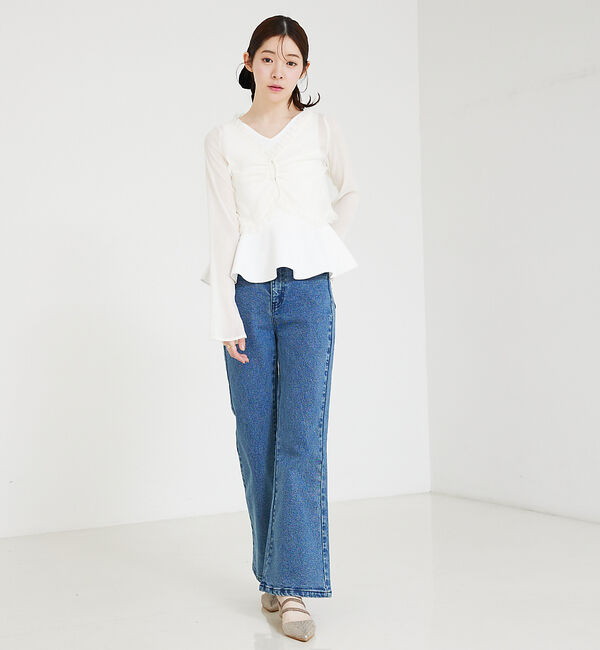 SELFIST「ペプラムノースリーブニット」|ニット・セーター|