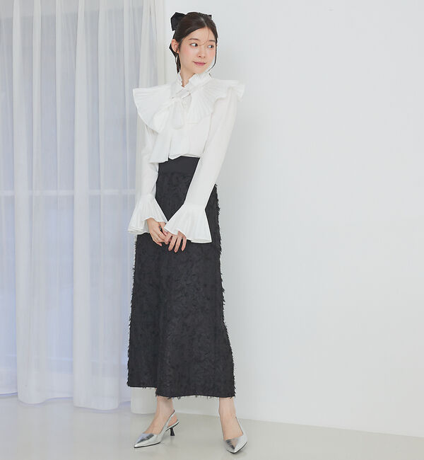 SELFIST「ウエスト切替ジャガードロングスカート」|スカート|