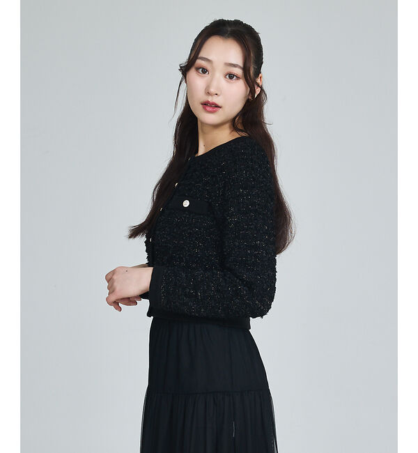 SELFIST「ラメフリンジカーディガン」|カーディガン|