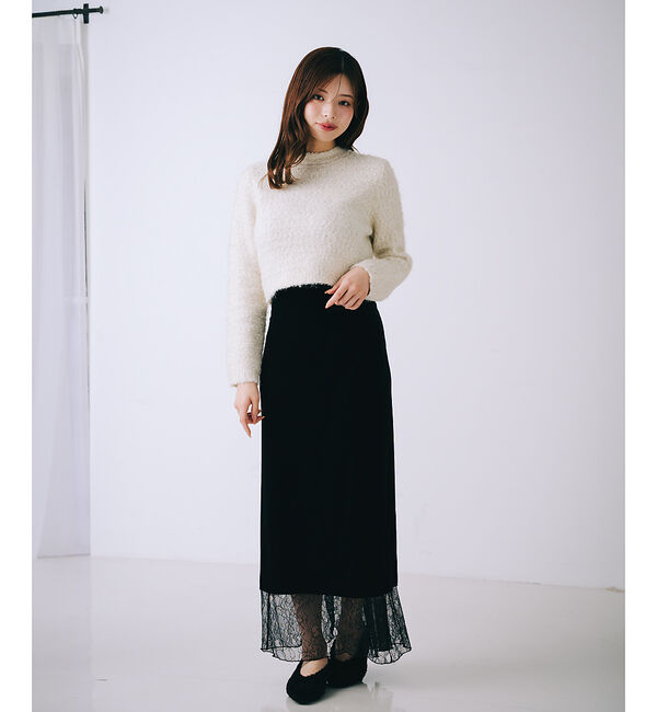 SELFIST「バックオープンラメプルオーバー」|ニット・セーター|