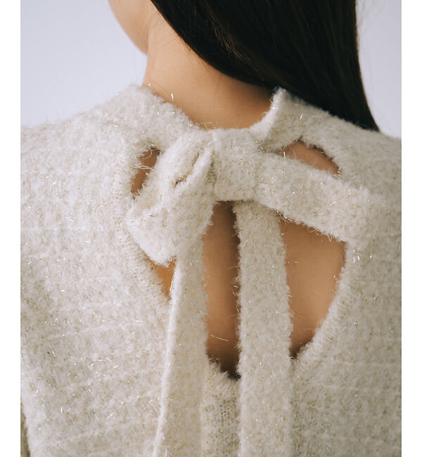 SELFIST「バックオープンラメプルオーバー」|ニット・セーター|