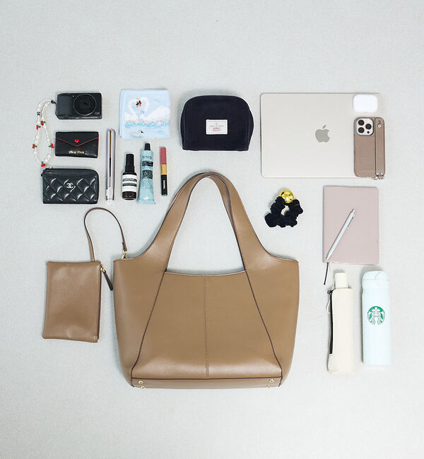 LOWELL things「【予約/kariさんコラボ】ポーチ付き多機能オープントート/A4/通勤/16イン」|トートバッグ|