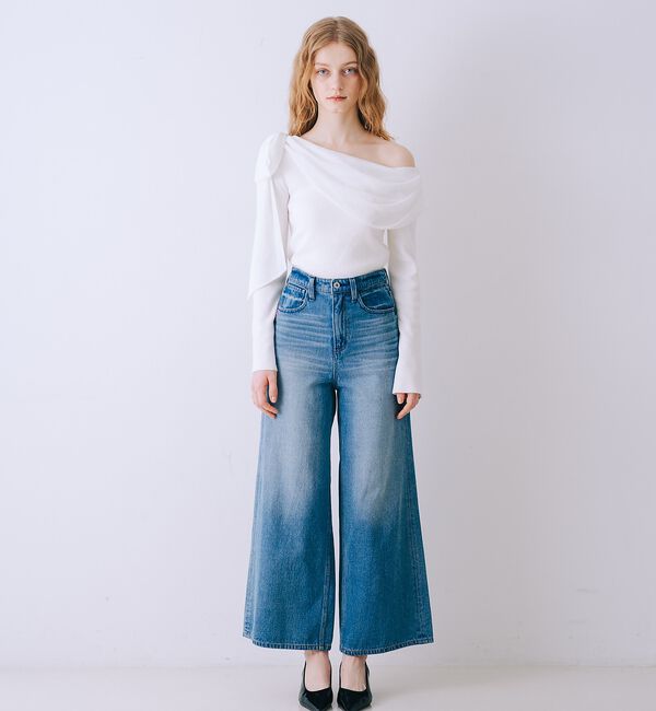 SELFIST「2wayワンショルダーリボン付ニット」|ニット・セーター|