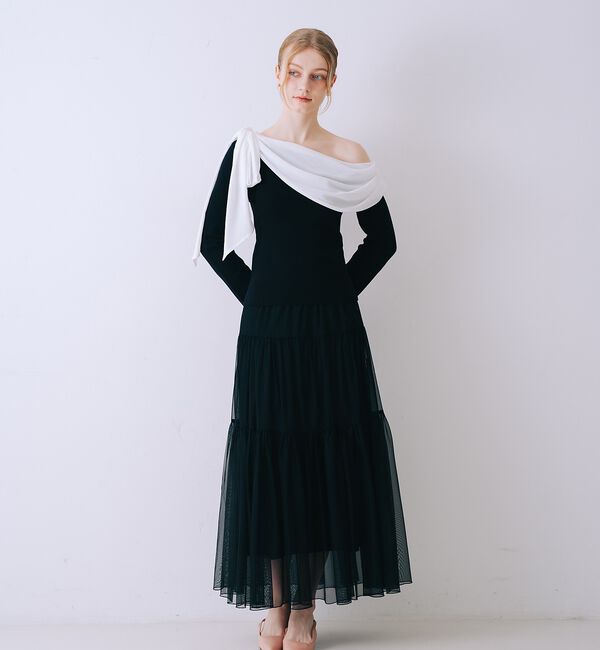 SELFIST「2wayワンショルダーリボン付ニット」|ニット・セーター|