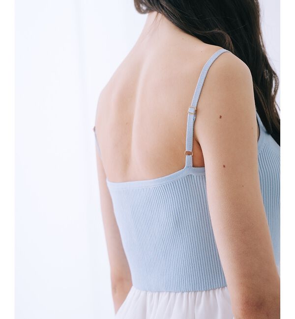 SELFIST「【kariさんコラボ】カーディガン&times;ニットドッキングチュールワンピースセット」|ワンピース|