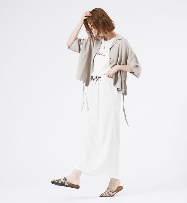 abahouse mavie「ナイロンストレッチロングスカート」|スカート|