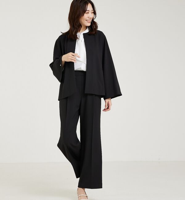 abahouse mavie「【WEB Domani掲載】【セットアップ対応/エニデイカセット】ノーカラーボレ」|ノーカラージャケット|