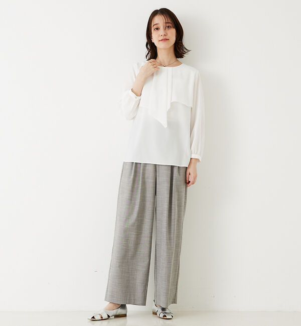 abahouse mavie「ジョーゼットワイドフリルブラウス」|シャツ・ブラウス|