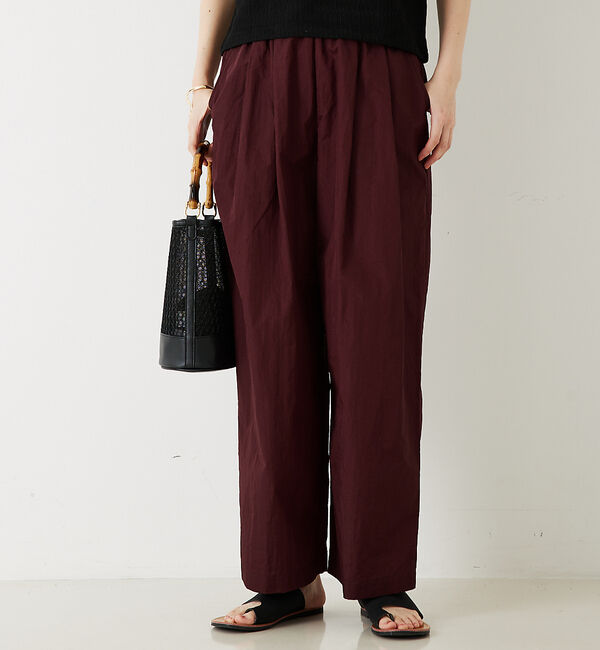 abahouse mavie「シャイニータフタワイドテーパードパンツ」|その他|