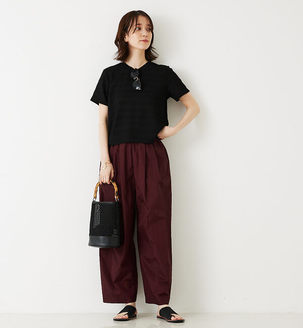 abahouse mavie「シャーリングボーダーTシャツ」|Tシャツ・カットソー|