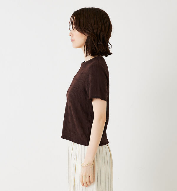 abahouse mavie「シャーリングボーダーTシャツ」|Tシャツ・カットソー|