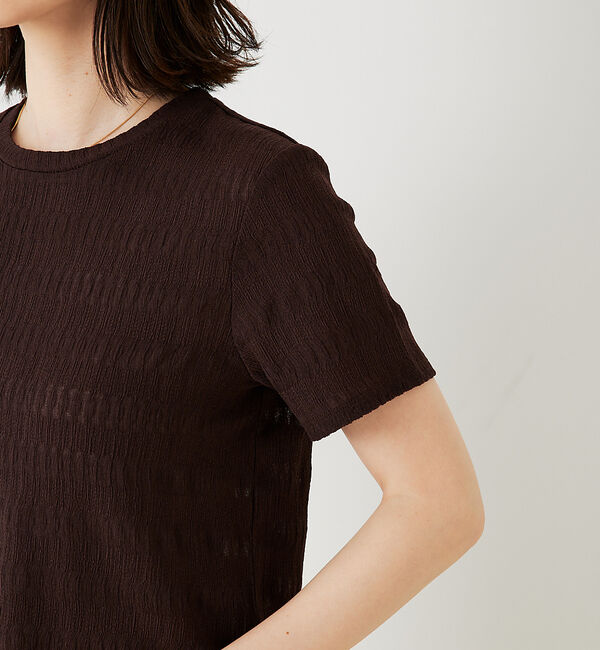 abahouse mavie「シャーリングボーダーTシャツ」|Tシャツ・カットソー|