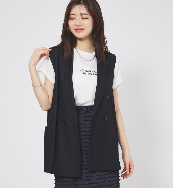 abahouse mavie「刺繍ロゴTシャツ」|Tシャツ・カットソー|