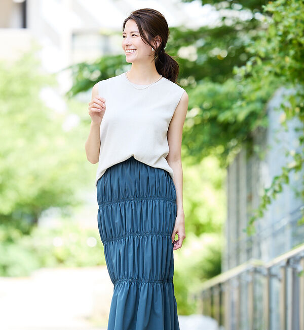 abahouse mavie「ウォッシャブルラメノースリプルオーバー」|ニット・セーター|