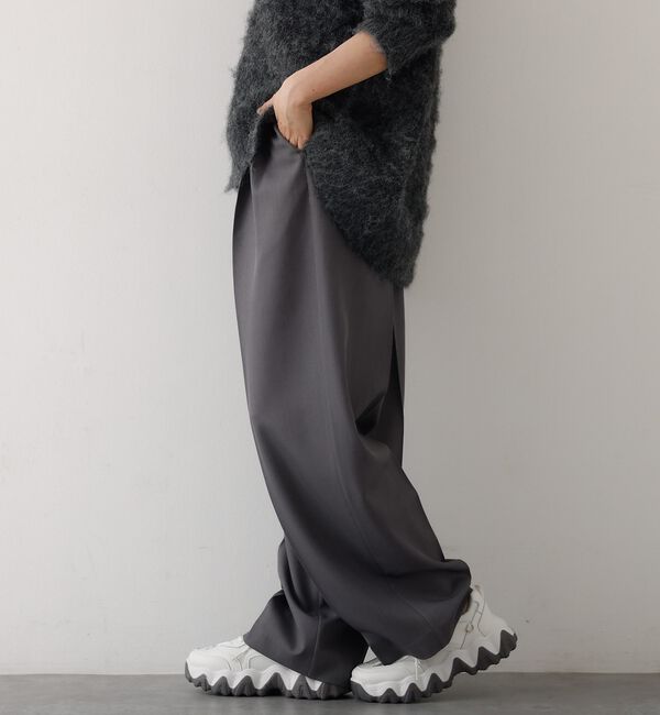 abahouse mavie「【後ろウエストゴム】タックワイドスラックス　m_01/シーズンレス/メンズライク」|その他|