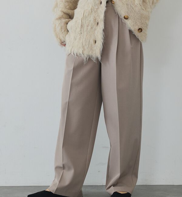 abahouse mavie「【後ろウエストゴム】タックワイドスラックス　m_01/シーズンレス/メンズライク」|その他|