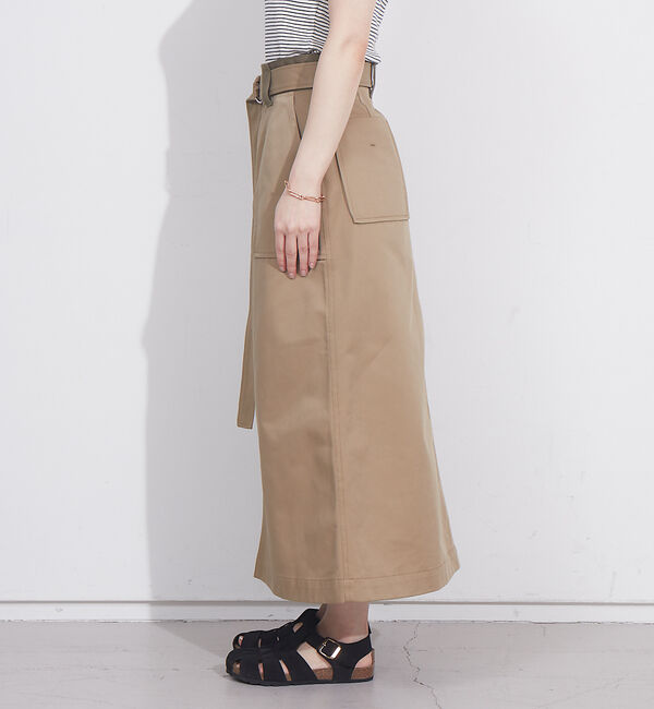 NOMINE「【Dickiesコラボ 別注】ウエスト配色 ベルトチノロングスカート」|スカート|