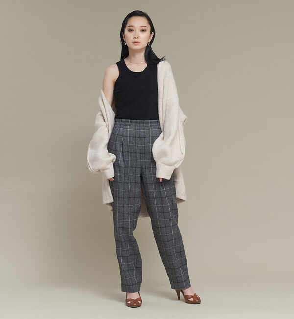 NOMINE「【セットアップ可能】チェックタックパンツ」|スラックス|