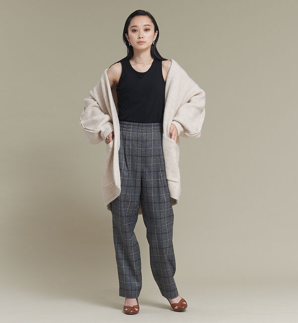 NOMINE「【セットアップ可能】チェックタックパンツ」|スラックス|